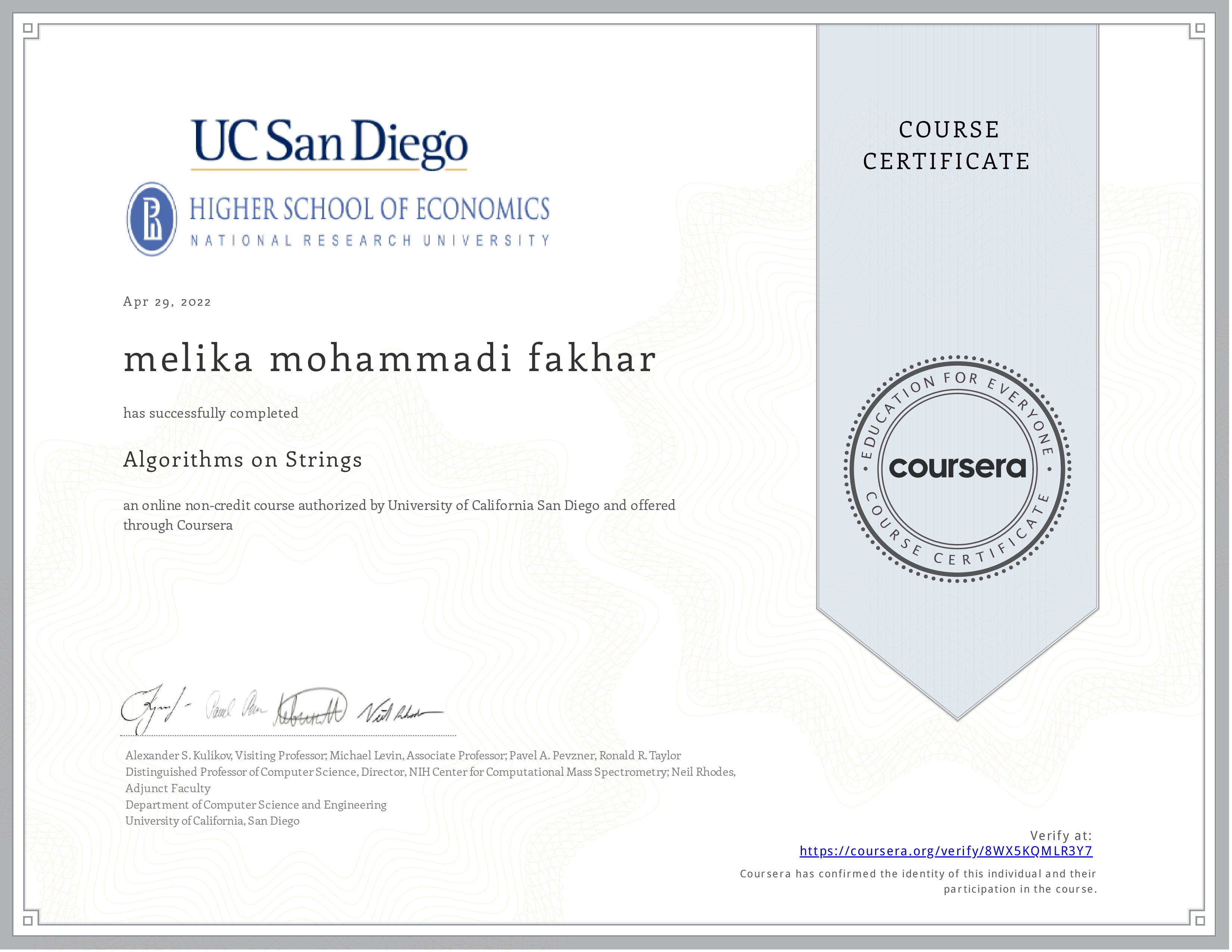 Certificate 1