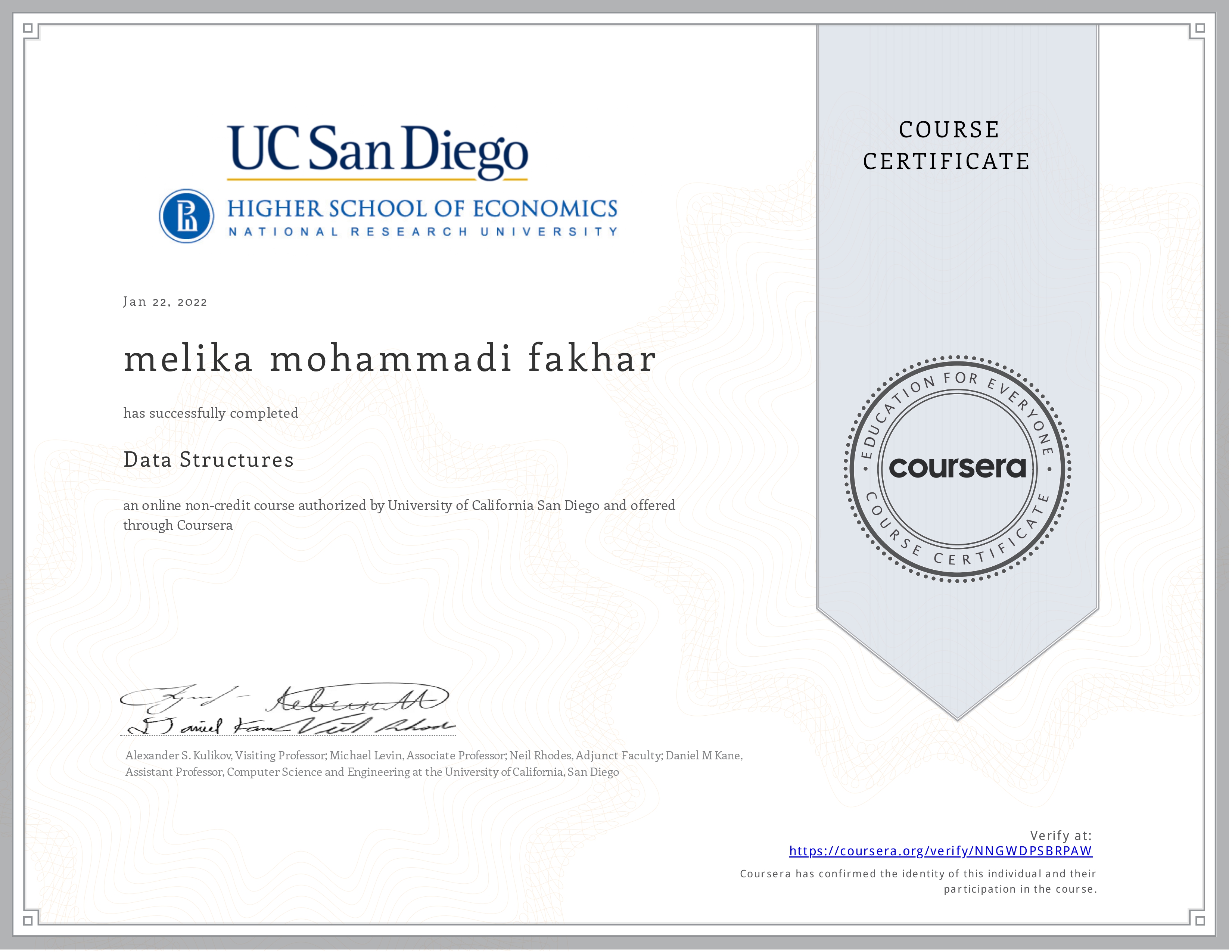Certificate 1