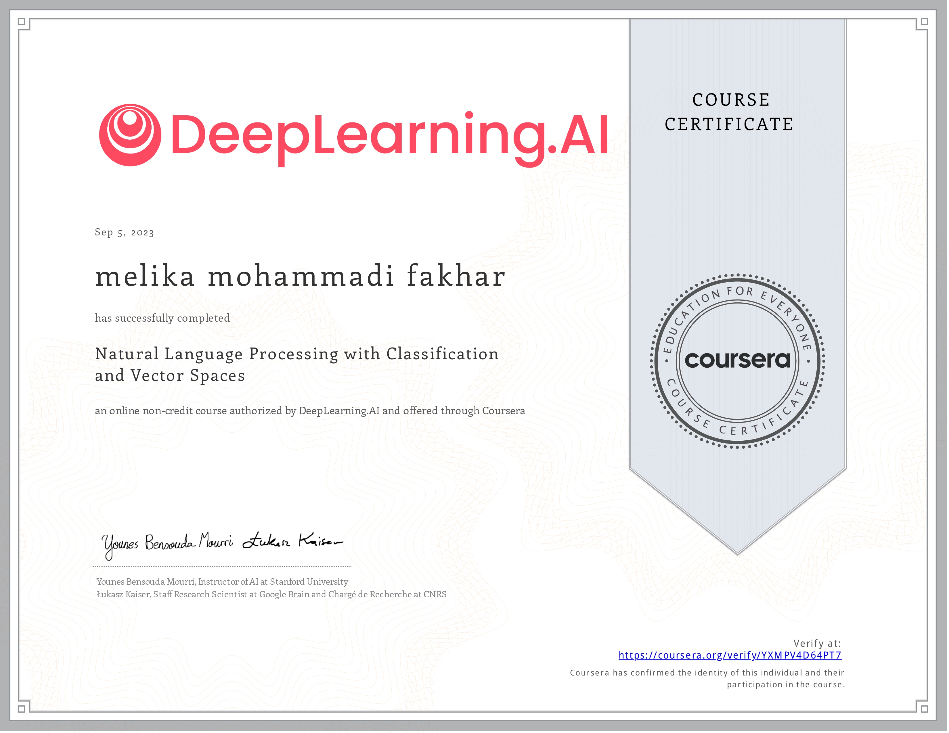 Certificate 1
